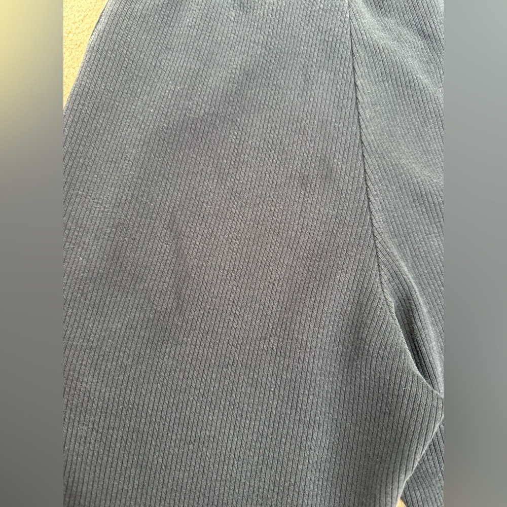 Adidas navy ribbed flare pant - Picture 5 of 5